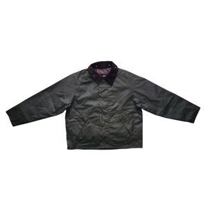 Barbour OS Transport Waxed Jacket in Olive Men's Size 38 Medium